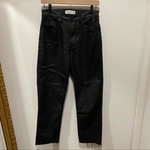 Abercrombie & Fitch ‘Curve Love’ Leather Jeans